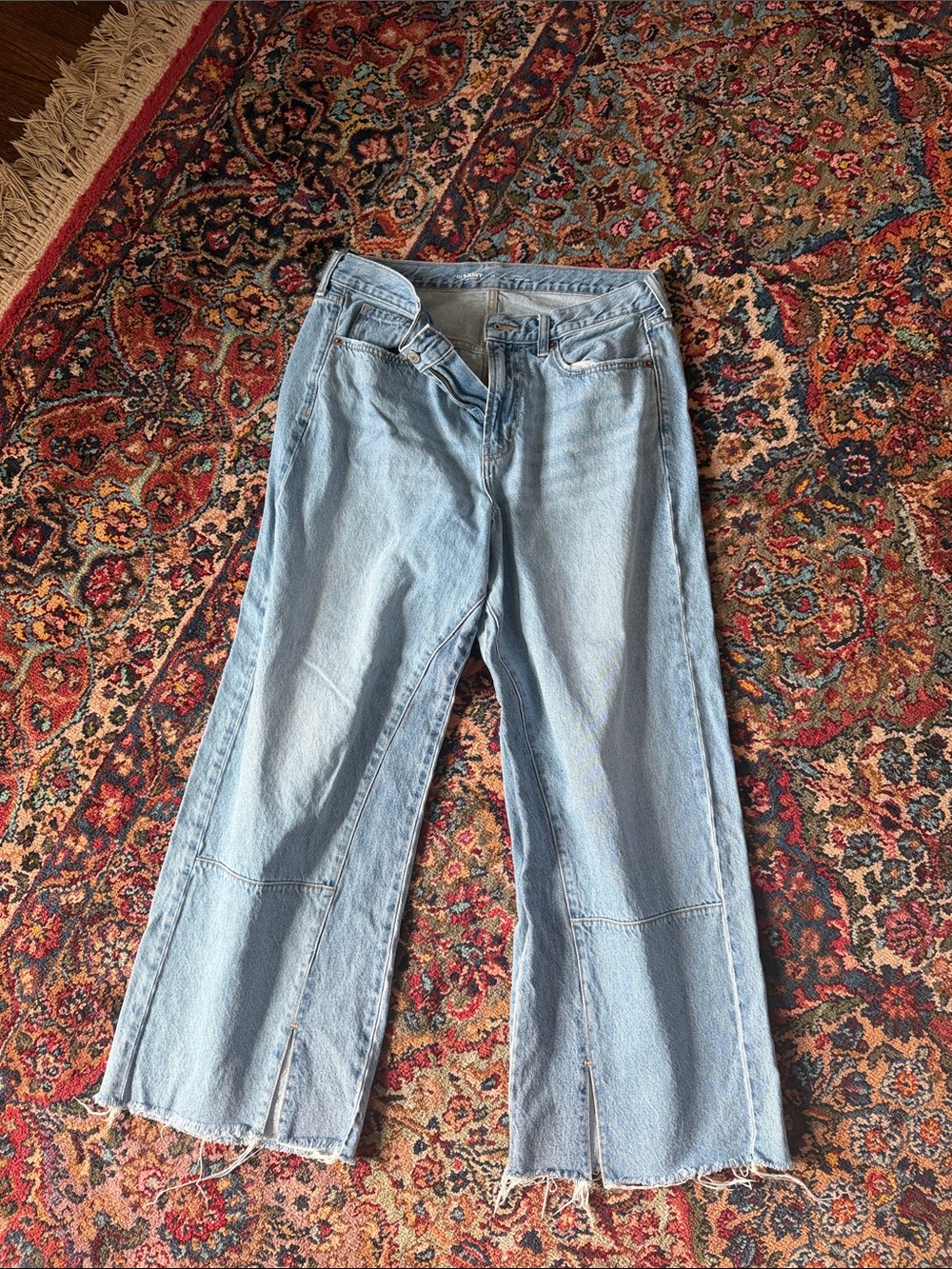 Old Navy Light Blue Wide-Leg Flare Jeans